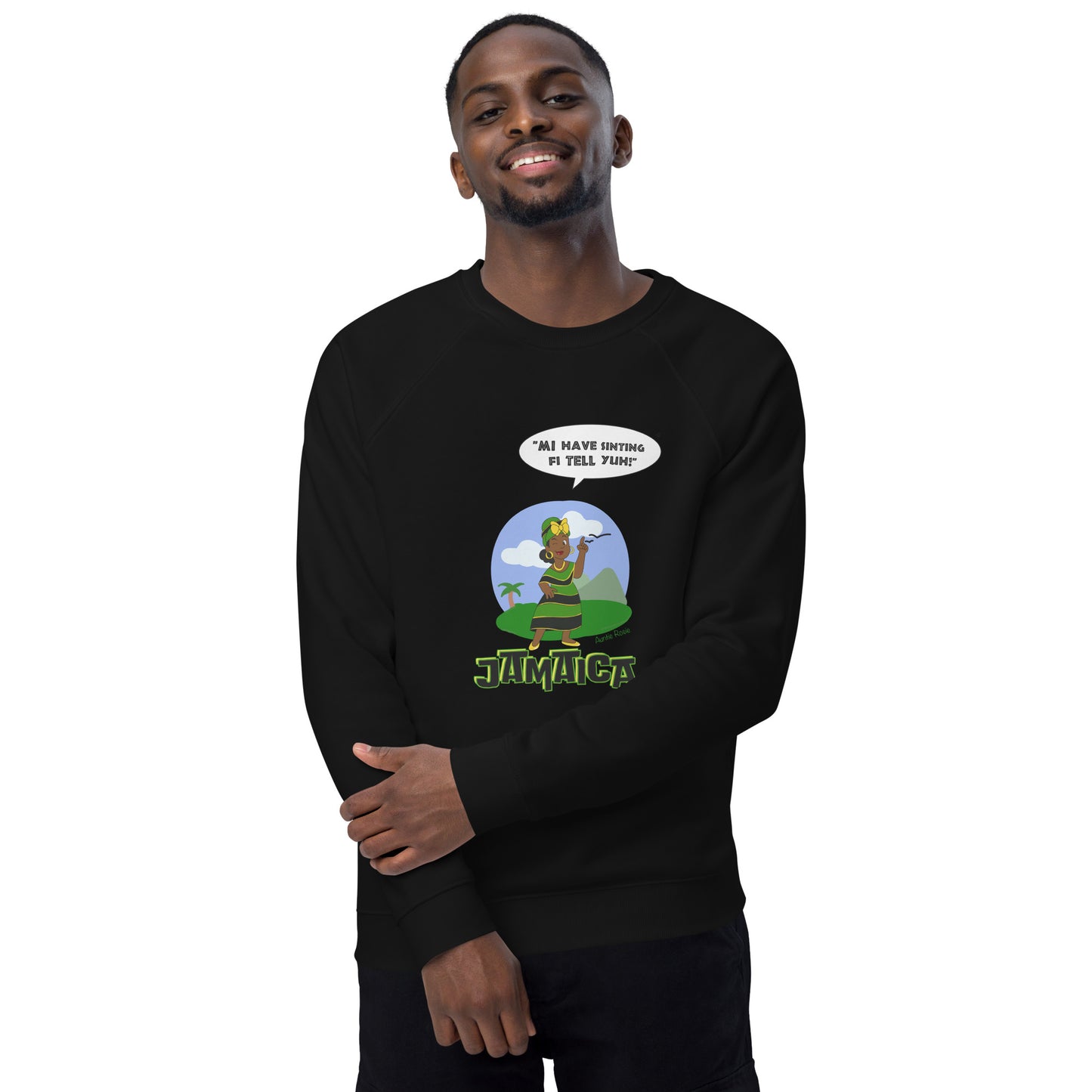 Unisex organic raglan sweatshirt