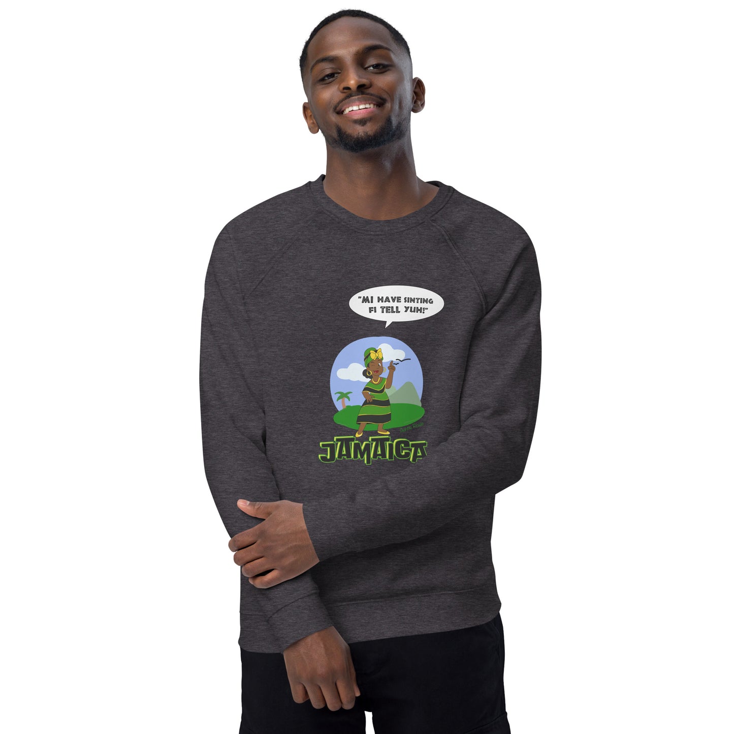 Unisex organic raglan sweatshirt