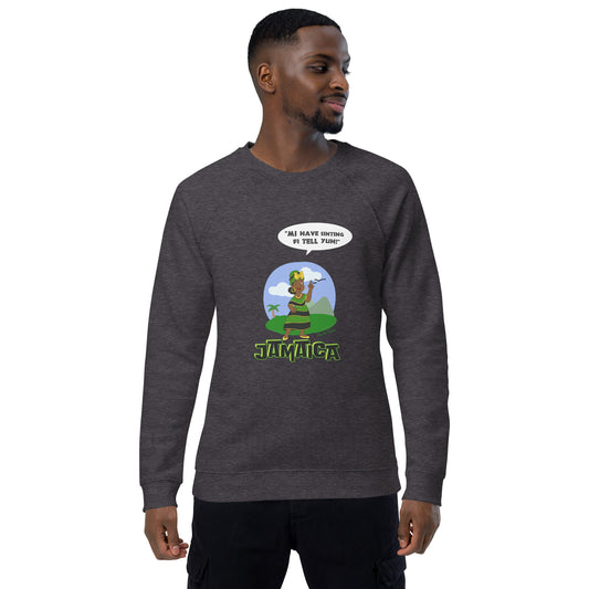 Unisex organic raglan sweatshirt