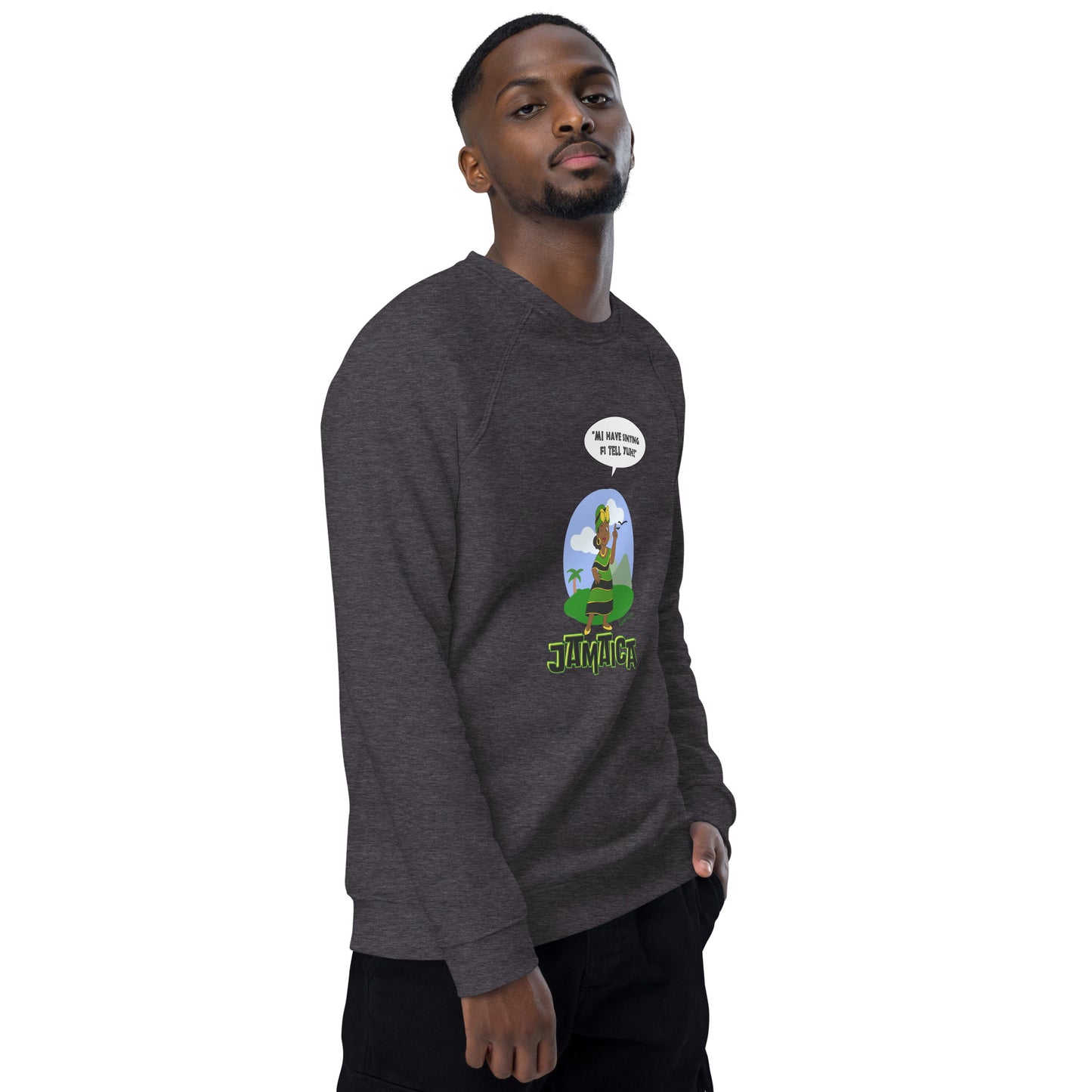 Unisex organic raglan sweatshirt