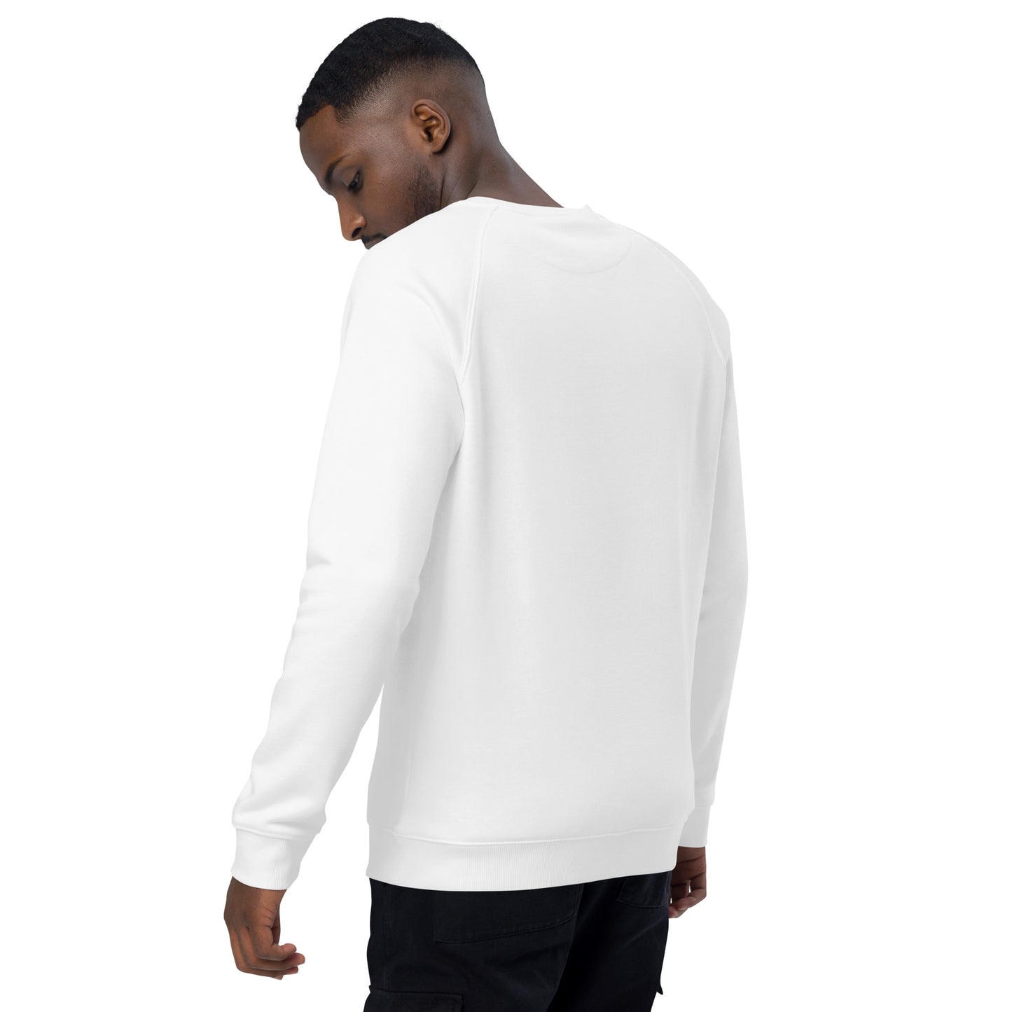 Unisex organic raglan sweatshirt